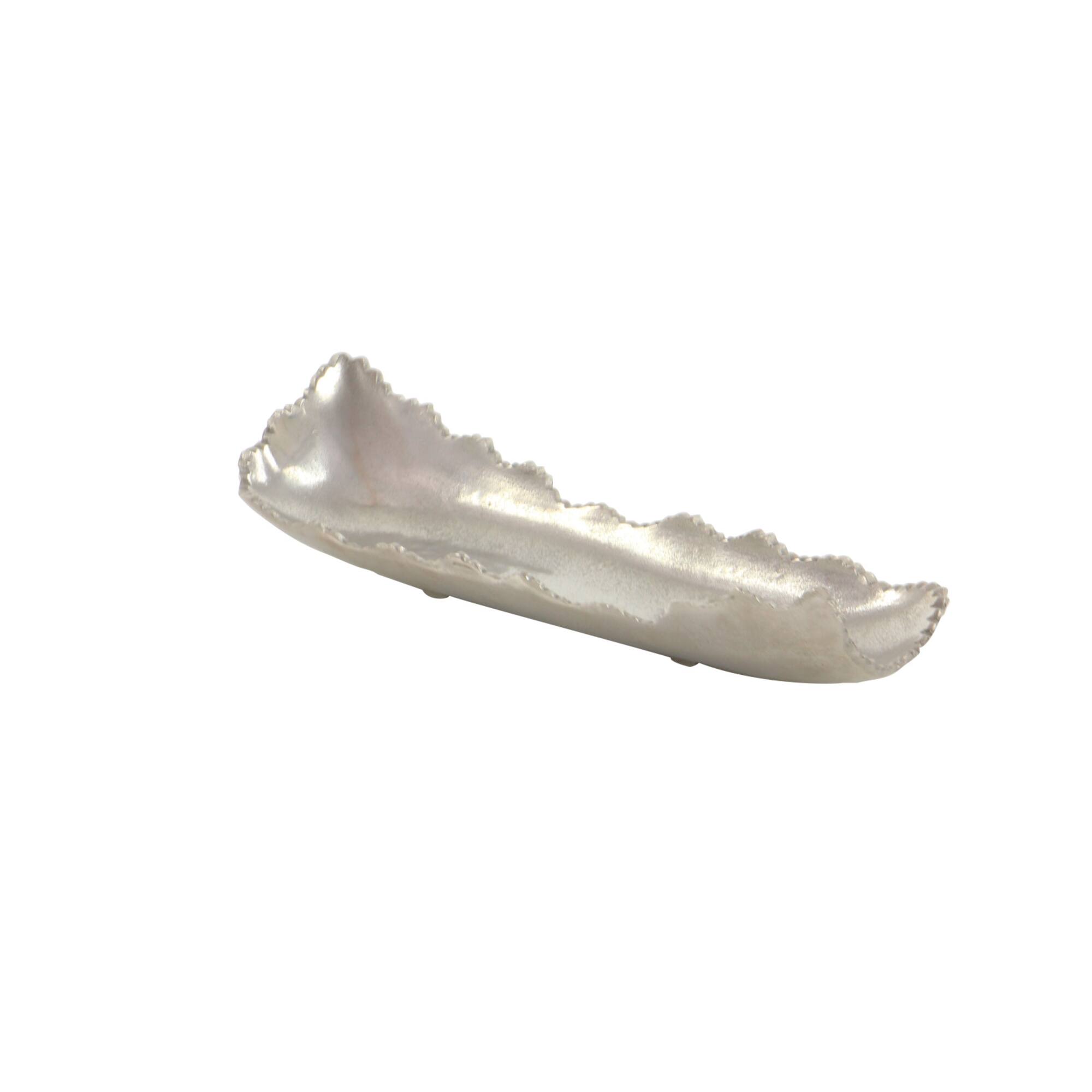 Silver Aluminum Contemporary Tray